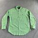 New Ralph Lauren Shirt Mens Medium Green White Check Gingham Long Sleeve Preppy