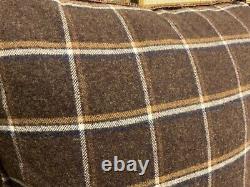 NEW Ralph Lauren WALLACE PLAID 100% Lambswool 24 sq Knit Accent Pillow $450