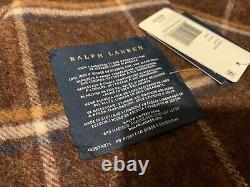 NEW Ralph Lauren WALLACE PLAID 100% Lambswool 55x72 Knit Throw Blanket $695
