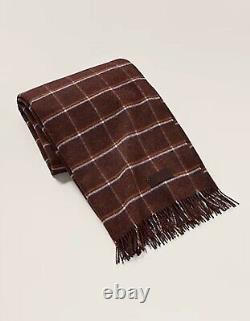 NEW Ralph Lauren WALLACE PLAID 100% Lambswool 55x72 Knit Throw Blanket $695