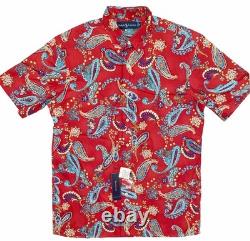 NEW Vintage Polo Ralph Lauren Camp Shirt! M Red Paisley Design Cotton NEW Vintage Polo Ralph Lauren Camp Shirt! M Red Paisley Design Cotton