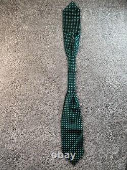 NEW Vintage Ralph Lauren Ascot Green White Silk USA Made Neck Tie Polka Dot Mens