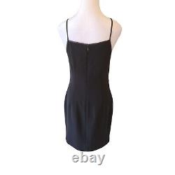 NEW Women's Polo Ralph Lauren Leather Strap Black Sleeveless Dress Size 4 NWOT