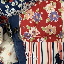 NEW Womens Ralph Lauren Patchwork Colourful Floral Size S Puffer Jacket. RRP£349