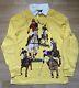 Nwot Polo Ralph Lauren 5 Five Horsemen Yellow Rugby Long Sleeve Shirt M Medium