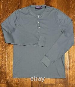 NWOT RALPH LAUREN PURPLE LABEL Men's Long-Sleeve Henley Shirt Sz L