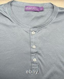 NWOT RALPH LAUREN PURPLE LABEL Men's Long-Sleeve Henley Shirt Sz L