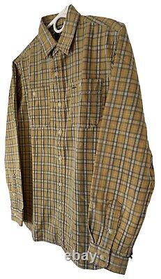 NWOT RRL Ralph Lauren Mens M Yard-Dye Plaid Cotton Twill Workshirt Vintage Style