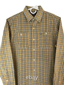 NWOT RRL Ralph Lauren Mens M Yard-Dye Plaid Cotton Twill Workshirt Vintage Style