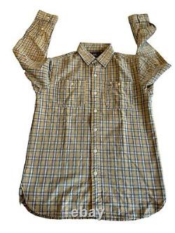 NWOT RRL Ralph Lauren Mens M Yard-Dye Plaid Cotton Twill Workshirt Vintage Style