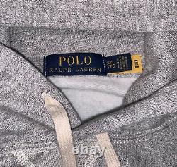 NWT $148 Polo Ralph Lauren Tiger Patch Mens Fleece Hoodie Grey Size S M L XL XXL