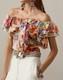Nwt $1690 Ralph Lauren Collection Desarae Linen Silk Gauze Multi Blouse Sz O