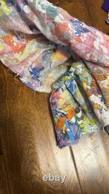 NWT $1690 Ralph Lauren Collection Desarae Linen Silk Gauze Multi Blouse Sz O