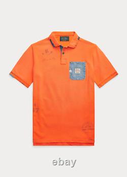 NWT $198 Polo Ralph Lauren MENS Polo Shirt XXL Classic Fit Mesh Graphic