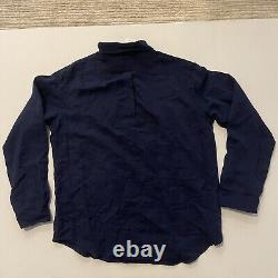 NWT $198 Ralph Lauren Classic Fit Linen-silk Popover Shirt