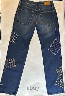 NWT $1990 RALPH LAUREN COLLECTION O'Connor PATCHWORK STRAIGHT-LEG Jeans Sz 27