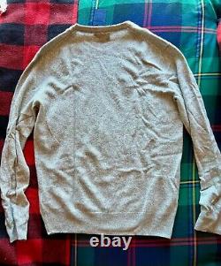 NWT $248 Polo Ralph Lauren Washable 100% Cashmere Crew Neck Sweater Grey Sz S