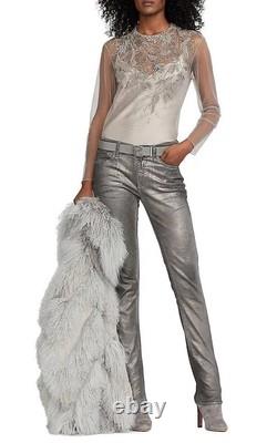 NWT $3490 Ralph Lauren Collection Fiorenzo Embellished Tulle Blouse Sz 6