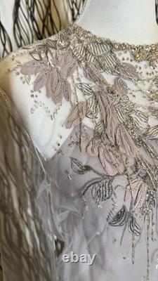 NWT $3490 Ralph Lauren Collection Fiorenzo Embellished Tulle Blouse Sz 6