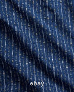 NWT $395 RRL by Ralph Lauren Men's Indigo Blue Print Woven Workshirt Sz M