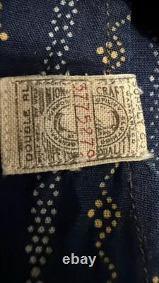 NWT $395 RRL by Ralph Lauren Men's Indigo Blue Print Woven Workshirt Sz M