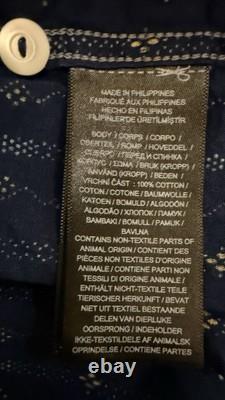 NWT $395 RRL by Ralph Lauren Men's Indigo Blue Print Woven Workshirt Sz M