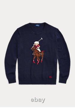 NWT $428 Big &Tall Polo Ralph Lauren Polo Bear Big Pony Cotton Sweater 2LT