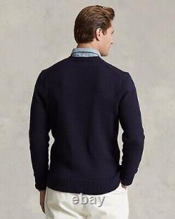 NWT $448 Polo Sweater RL Ralph Lauren Men Monogram Blue XL. Great Deal