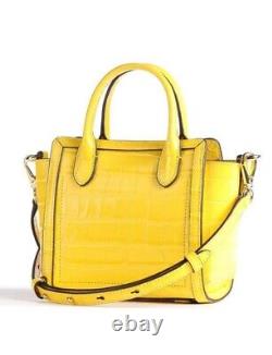 NWT LAUREN Ralph Lauren Croco Leather Mini Tyler Yellow Tote Satchel! Must Have