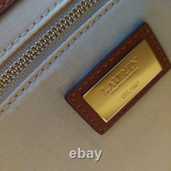 NWT Lauren Ralph Lauren Devyn Leather Trim Large handbag. Free Ship! RETAIL $395