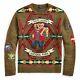 Nwt Mens Polo Ralph Lauren Hiking Bear Wool Sweater With Stitched Patches Size L