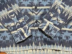 NWT! Mens Polo Ralph Lauren Western Cotton Jacquard Aztec Southwestern Indigo M