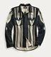 Nwt New Rrl Ralph Lauren Black Shirt Blanket Western Southwestern Men's M Medium