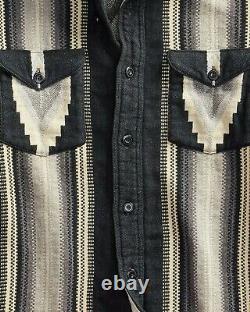 NWT New RRL Ralph Lauren Black Shirt Blanket Western Southwestern Men's M Medium