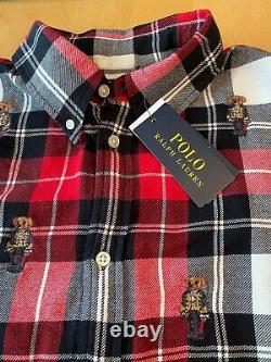 NWT POLO Ralph Lauren CLASSIC FIT TEDDY BEAR LS PLAID FLANNEL SHIRT MENS XXL