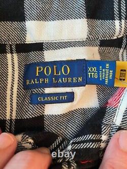 NWT POLO Ralph Lauren CLASSIC FIT TEDDY BEAR LS PLAID FLANNEL SHIRT MENS XXL