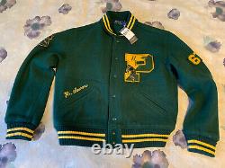 NWT POLO Ralph Lauren Men's Tigers Green Varsity Jacket M Retail $698