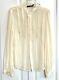 Nwt Polo Ralph Lauren Sz 10 Ivory Sheer Silk Ruffle Front Long Sleeve Top $298