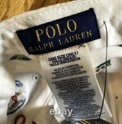 NWT Polo Ralph Lauren 1992 P-Wing Stadium White Cap Hat Chariots USA Patch