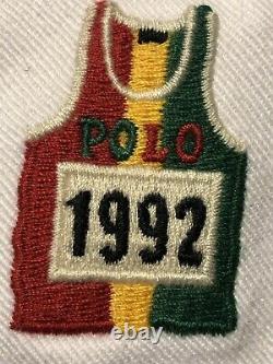NWT Polo Ralph Lauren 1992 P-Wing Stadium White Cap Hat Chariots USA Patch