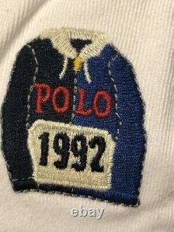 NWT Polo Ralph Lauren 1992 P-Wing Stadium White Cap Hat Chariots USA Patch