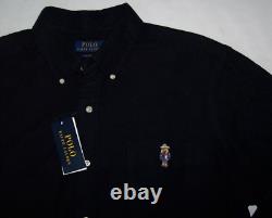 NWT Polo Ralph Lauren BLACK FLANNEL Shirt Men's S Sun Valley COWBOY BEAR in HAT