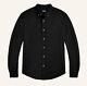 Nwt Polo Ralph Lauren Black Mesh Knit Long Sleeve Oxford Button Shirt -all Sizes