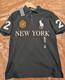 Nwt Polo Ralph Lauren Big Pony New York Polo Shirt In Black And White