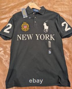 NWT Polo Ralph Lauren Big Pony New York Polo Shirt in Black and White