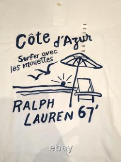 NWT Polo Ralph Lauren Big & Tall Cote De Azur Embroidered Polo in White & Blue
