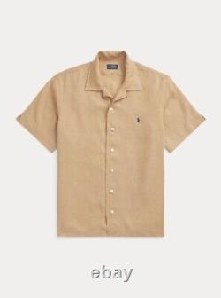 NWT Polo Ralph Lauren Big and Tall LINEN Camp shirt short Sleeve Shirt 6XB