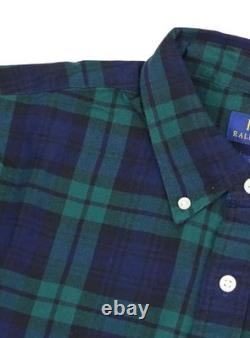 NWT Polo Ralph Lauren Blackwatch Plaid Long Sleeve Oxford Button Down Shirt