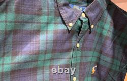 NWT Polo Ralph Lauren Blackwatch Plaid Long Sleeve Oxford Button Down Shirt