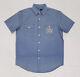 Nwt Polo Ralph Lauren Blue Ralphs Marina Key Largo Marina Embroidered Work Shirt